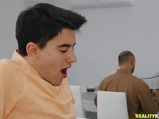 A housewive gets her oriental pussy fucked while hubby isn't looking